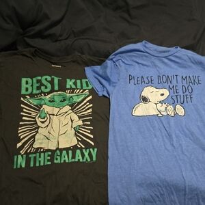 Star Wars Black and Blue Peanuts Shirt Boys Size 18 Brand New Never Worn